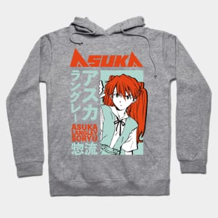 Asuka Langley Aesthetic Edit Orange-Red/ Pastel-Turquoise Hoodie